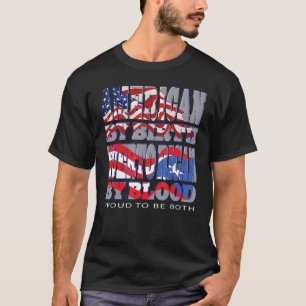 Camiseta Americano Por Nacimiento Puertorriqueño Por Sangr