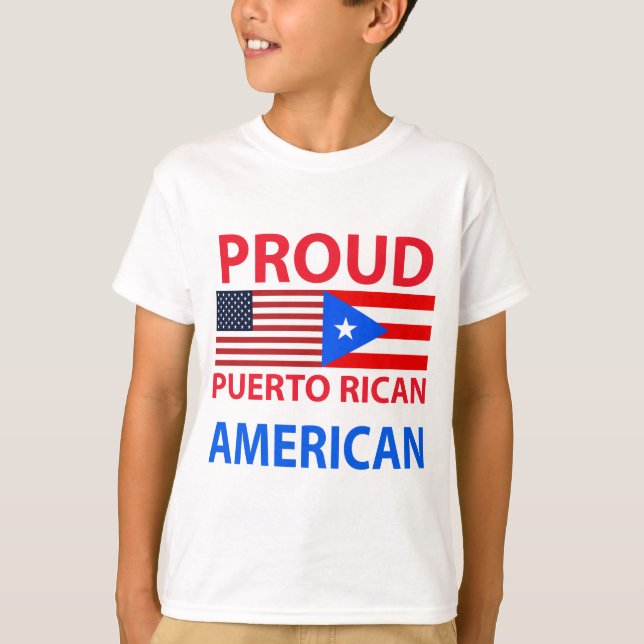 Camiseta Americano puertorriqueño orgulloso (Anverso)