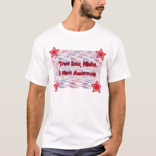 Camiseta Americano verdadero del rojo, blanco y azul, rojo,