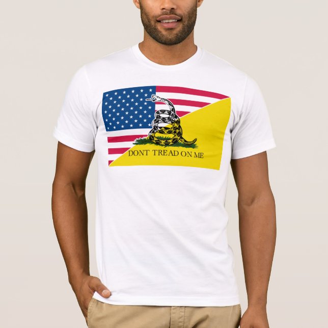 Camiseta Americano y bandera de Gadsden (Anverso)