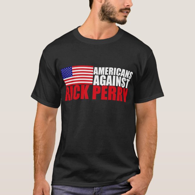 Camiseta Americanos contra Rick Perry (Anverso)