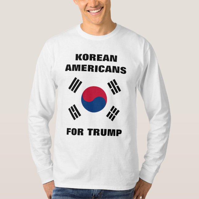 CAMISETA AMERICANOS COREANOS POR TRUMP (Anverso)