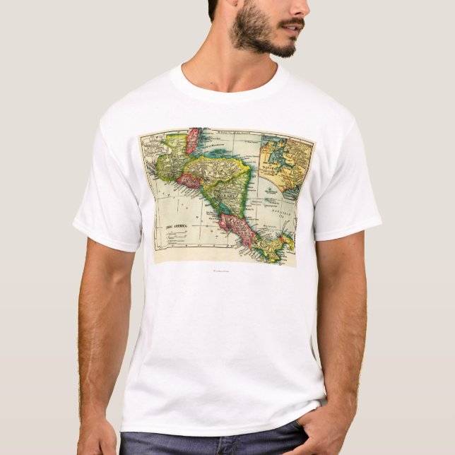 Camiseta AmericaPanoramic central MapCentral América (Anverso)