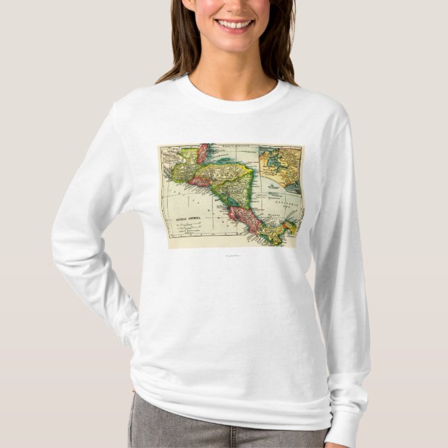 Camiseta AmericaPanoramic central MapCentral América (Anverso)