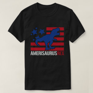 Camiseta Amerisaurus Rex Dinosaurio Bandera Americana 4 de