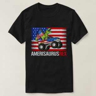 Camiseta Amerisaurus Rex Dinosaurio Bandera Americana 4 de