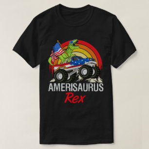 Camiseta Amerisaurus Rex Dinosaurio Bandera Americana 4 de