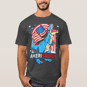 Camiseta Amerisaurus T rex Boys Chicas Patriotic Dinosaur 4