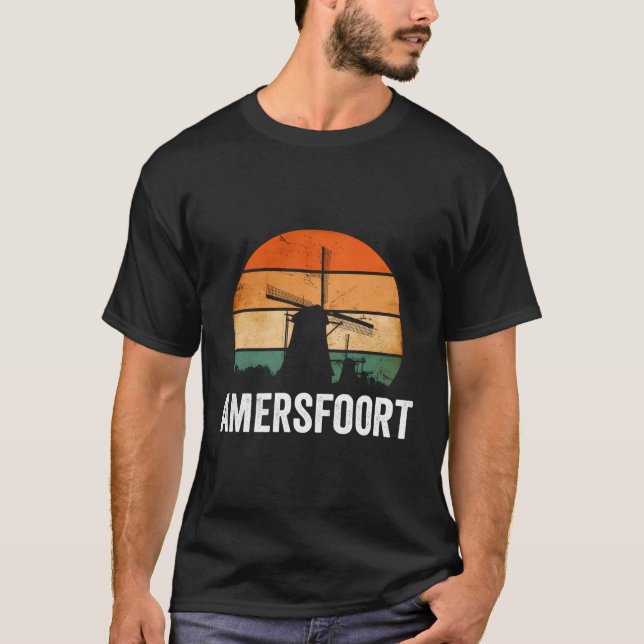 Camiseta Amersfoort Windmill Holanda Vintage Nede (Anverso)