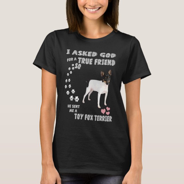 Camiseta Amertoy Dog Mom Dad Art, Cute American Toy Fox Te (Anverso)