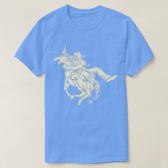 Camiseta Ames Bros Bigfoot vs Unicorn  (Diseño del anverso)