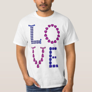 Camiseta Ametismo púrpura y amor zafiro azul