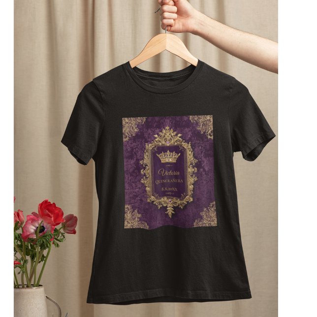 Camiseta Ametista Real Quinceañera, personalizado (Subido por el creador)