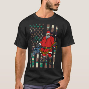 Camiseta Ametralladora de Navidades con bandera de Santa Ca