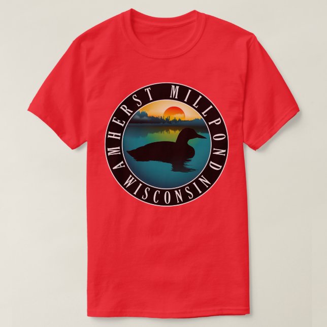 Camiseta Amherst Millpond Wisconsin Loon (Diseño del anverso)
