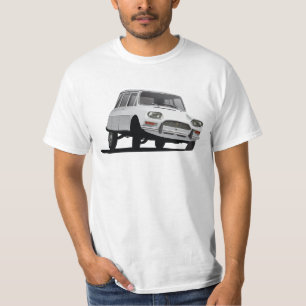 Camiseta Ami 8, ilustracion de Citroën, blanco a la derecha