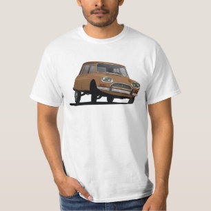 Camiseta Ami 8, ilustracion de Citroën, marrón a la derecha