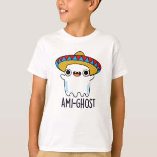 Camiseta Ami-Fantasma Gracioso Fantasma Mexicano Pun Dark B