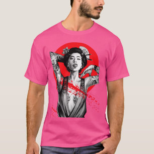 Camiseta Amiga del arte pop vaporwave urbano Geisha japones