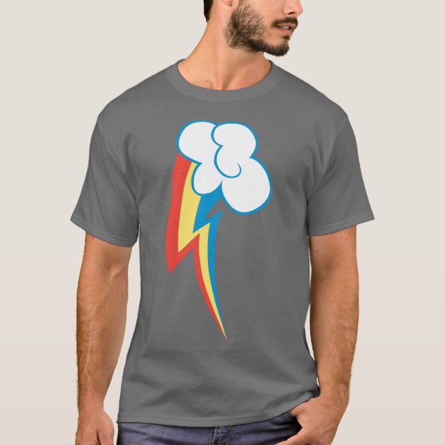 Camiseta Amiga Marca de Cutie Rainbow Dash (Anverso)