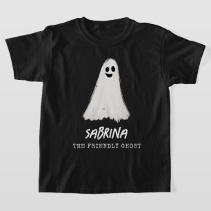 Camiseta Amigable Fantasma Tocante Niños Halloween