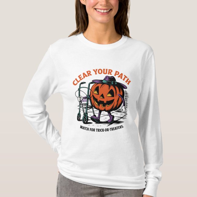 Camiseta Amigable seguridad de Jack-o'-Lantern (Anverso)