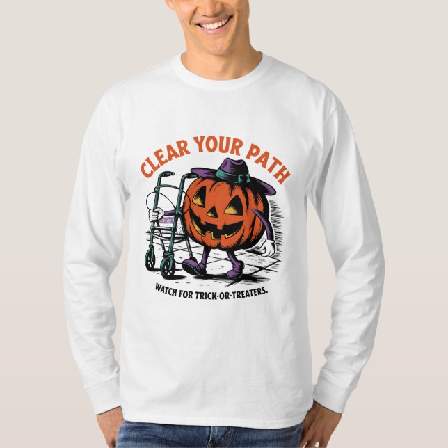 Camiseta Amigable seguridad de Jack-o'-Lantern (Anverso)