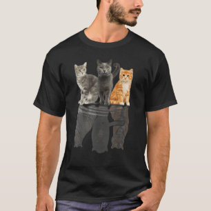 Camiseta Amigas del tigre de reflexión de gatos de mujeres 