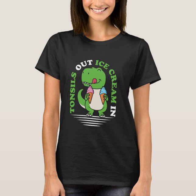 Camiseta Amigdalectomía T Rex Dinosaurio Dino Extirpación d (Anverso)