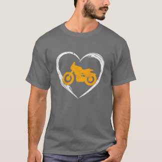 Camiseta amigo amor en motocicleta
