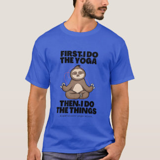 Camiseta Amigo Animales Lindos Perezoso Yoga Mindfulness