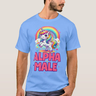 Camiseta Amigo Arcoíris Unicornio Macho Alfa