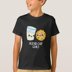 Camiseta Amigo-Chip Goals Funny Milk Cookies Pun Dark BG