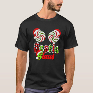 Camiseta Amigo Claus Parejas Menta Caramelo de Navidad