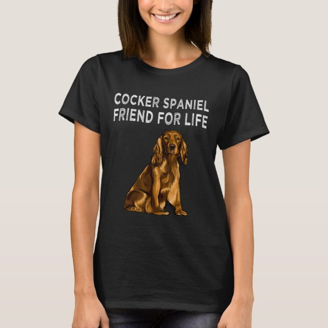Camiseta Amigo Cocker Spaniel Para La Amistad Perro De Vida (Anverso)