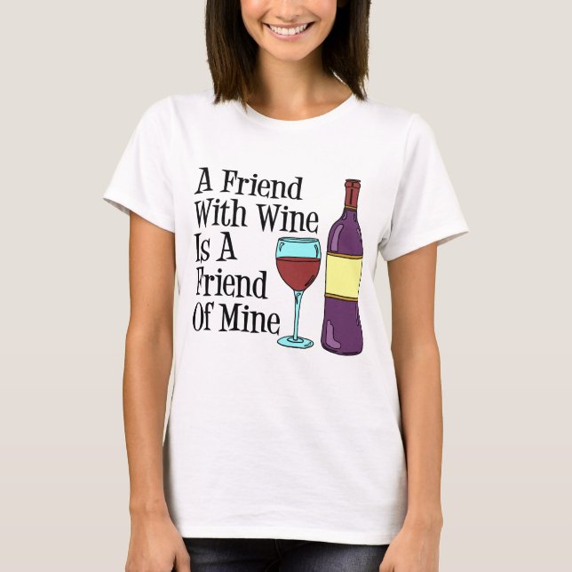 Camiseta Amigo Con Amigo Del Vino (Anverso)