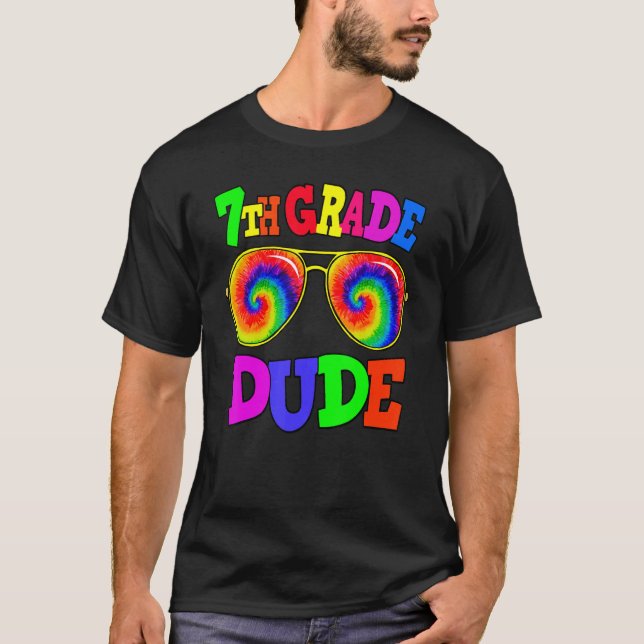 Camiseta Amigo de 7º Grado Gafas de sol Nie Dye Niños De Nu (Anverso)