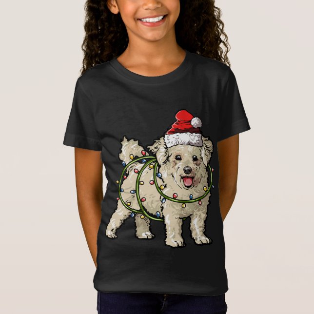 Camiseta Amigo de Bichon Santa Navidad Encender Navidad (Anverso)