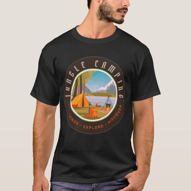 Camiseta Amigo de camping en la selva (Anverso)