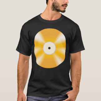 Camiseta amigo de disco de vinilo dorado