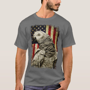 Camiseta Amigo de Featherend Moda African Gray Parrot Tee p