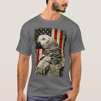Camiseta Amigo de Featherend Moda African Gray Parrot Tee p