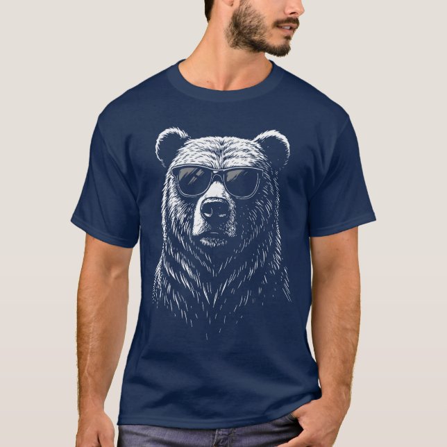 Camiseta Amigo de gafas de sol de oso (Anverso)