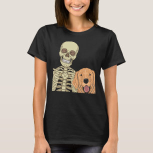 Camiseta Amigo de Golden Retriever Scary Skeleton