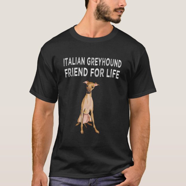 Camiseta Amigo De Greyhound Italiano Para El Amigo De Los P (Anverso)
