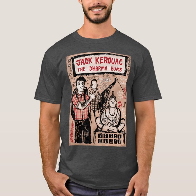Camiseta amigo de Jack Kerouac Dharma Bums (Anverso)