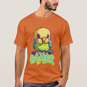 Camiseta Amigo de juegos de Budgie jugador ave videojuego a