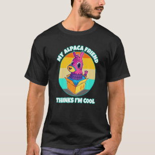 Camiseta Amigo de la Alpaca Granja de lana animal Granjero