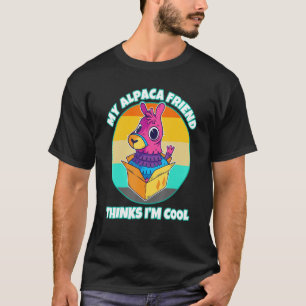 Camiseta Amigo de la Alpaca Granja de lana animal Granjero 