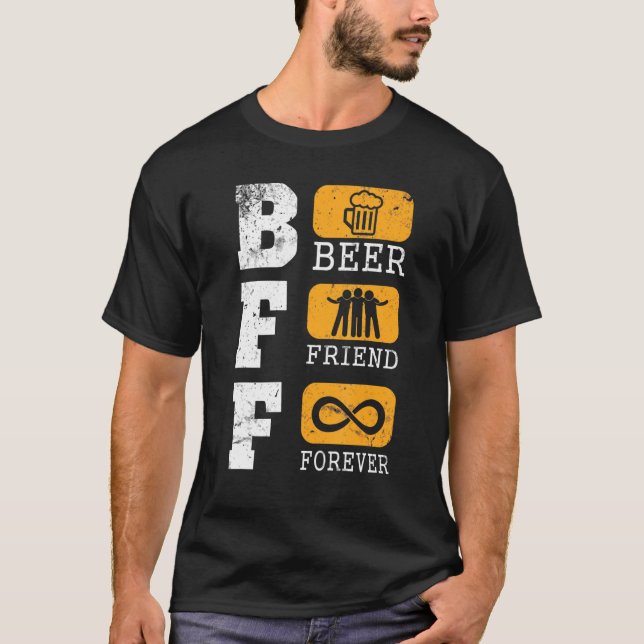 Camiseta Amigo de la cerveza para siempre Feliz Día de la c (Anverso)